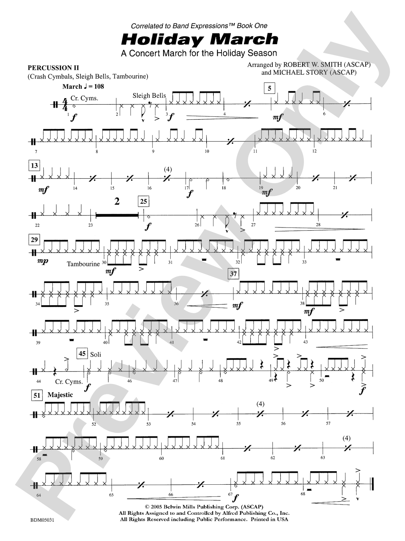 Holiday March (A Concert March for the Holiday Season): 2nd Percussion