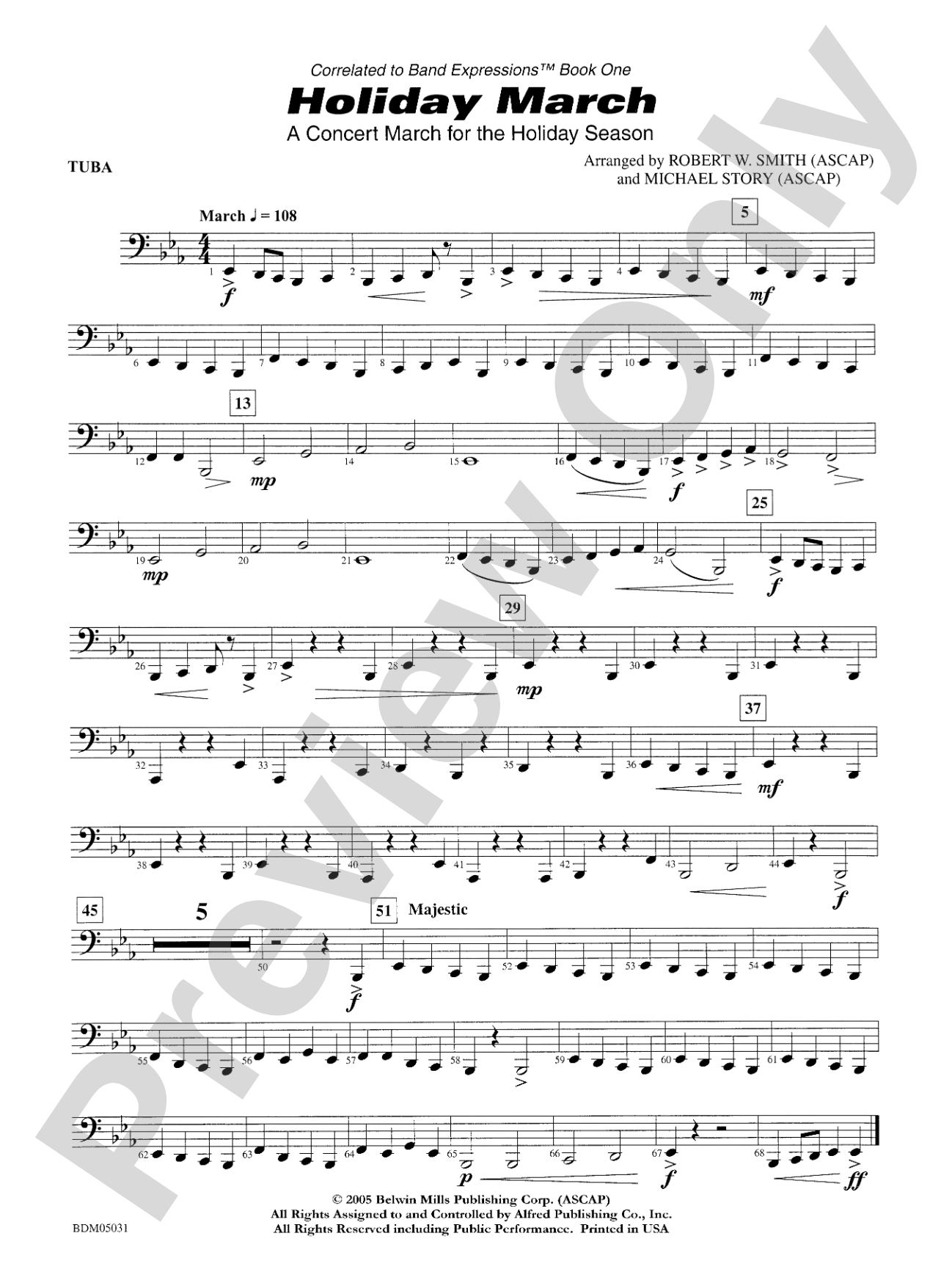 Holiday March (A Concert March for the Holiday Season): Tuba