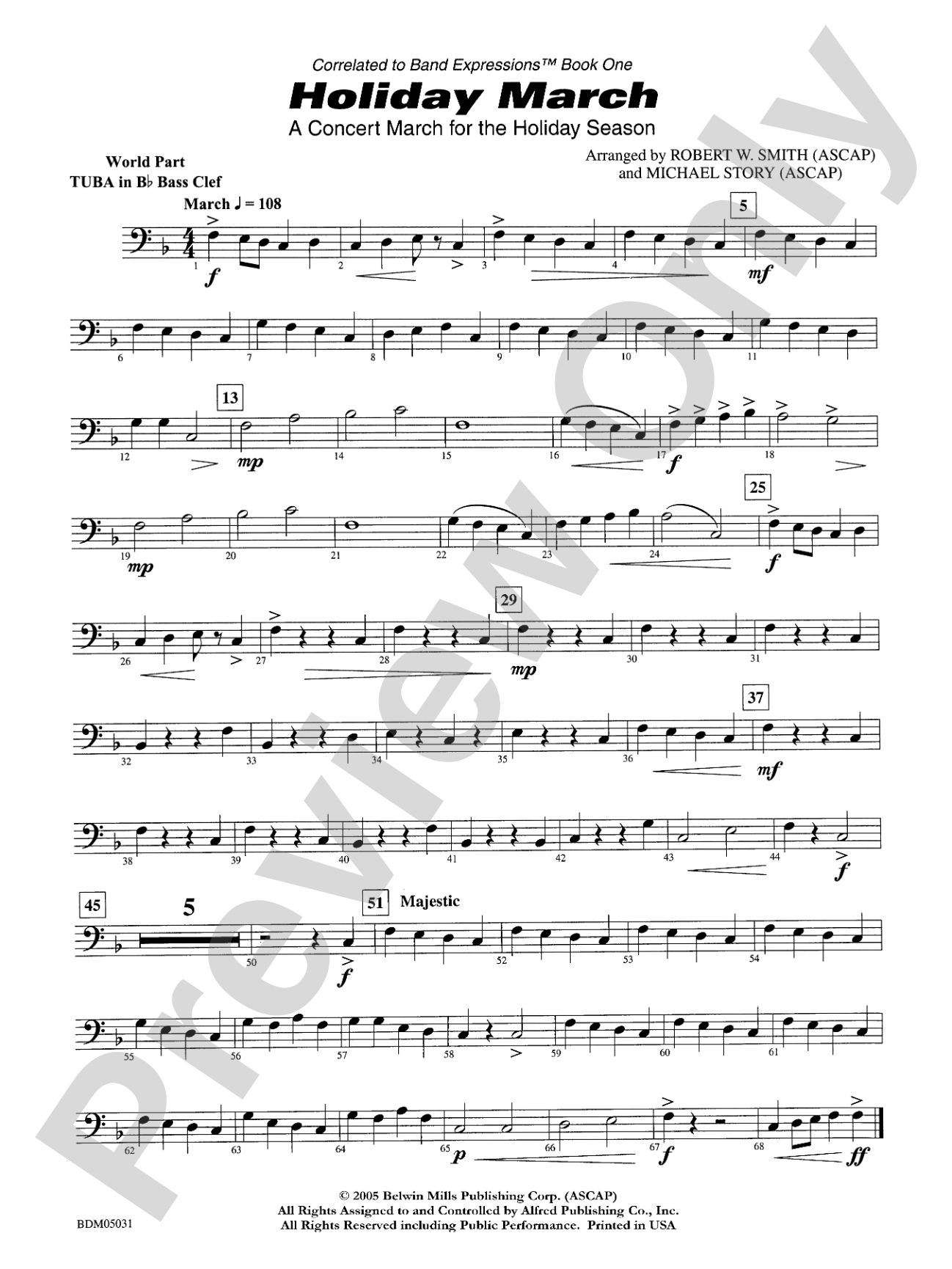 Holiday March (A Concert March for the Holiday Season): WP B-flat Tuba B.C.
