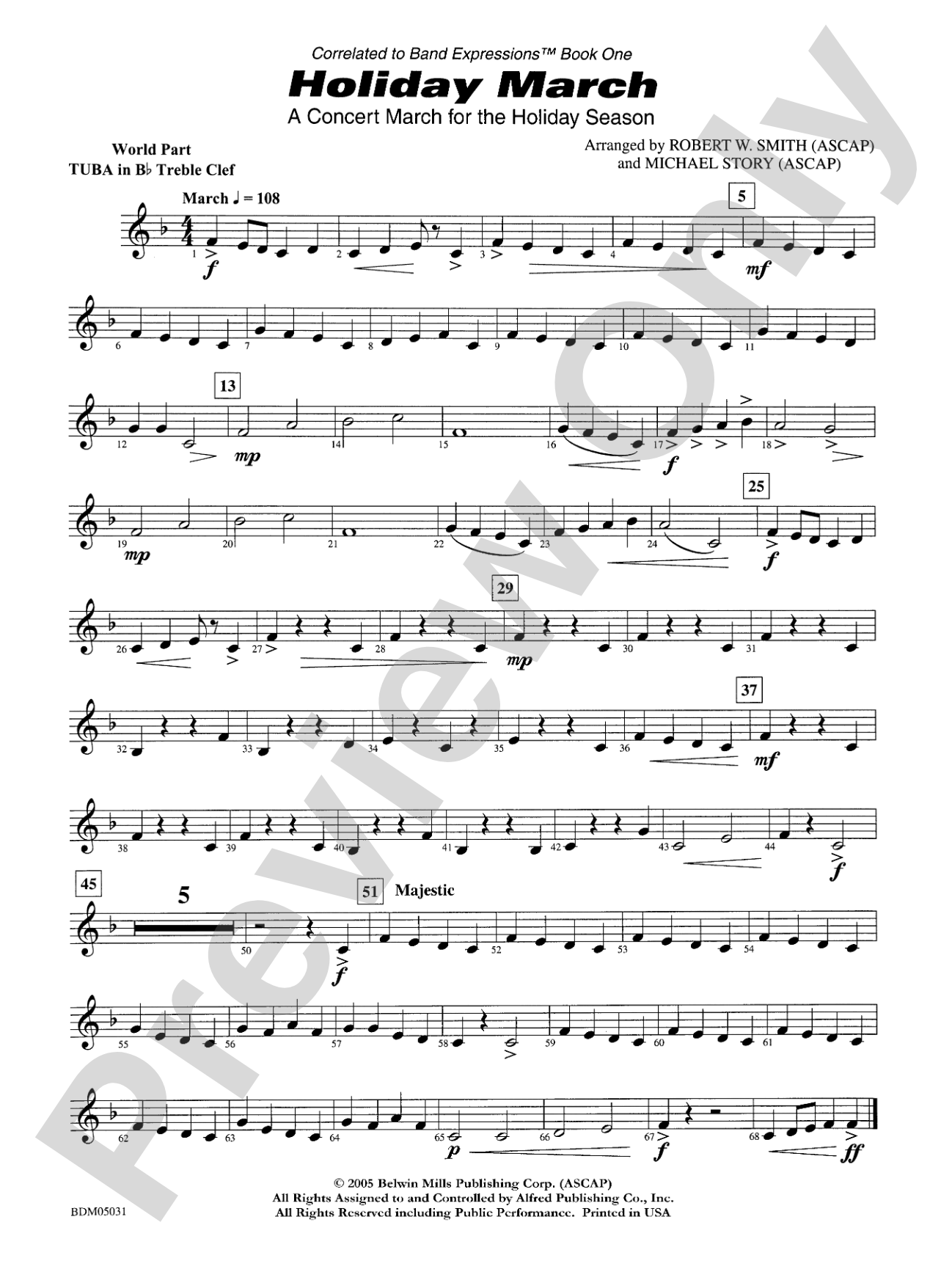 Holiday March (A Concert March for the Holiday Season): WP B-flat Tuba T.C.