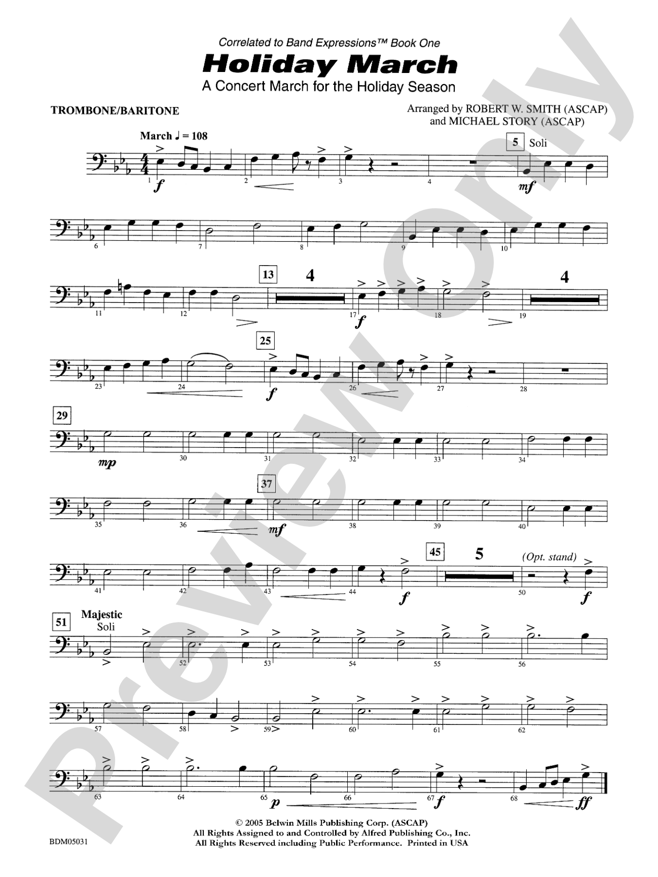Holiday March (A Concert March for the Holiday Season): 1st Trombone