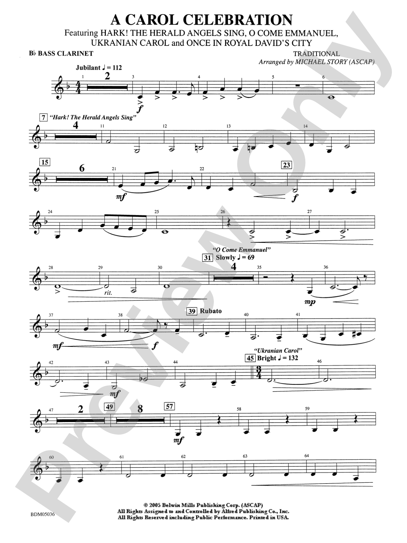A Carol Celebration: B-flat Bass Clarinet