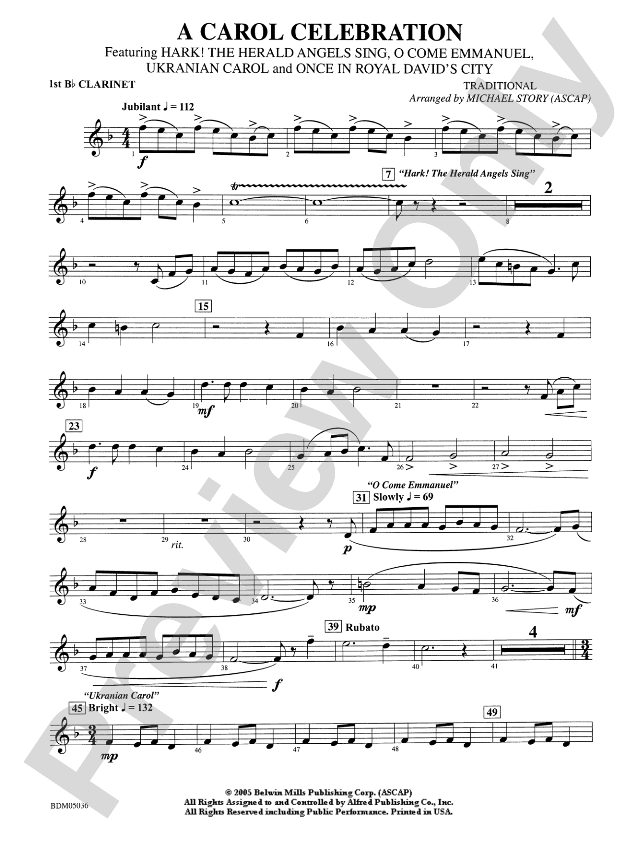 A Carol Celebration: 1st B-flat Clarinet