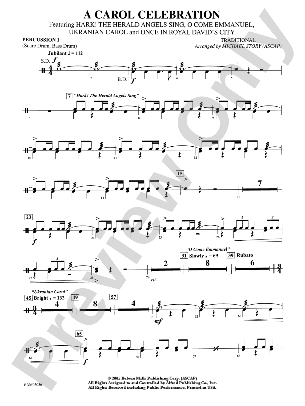 A Carol Celebration: 1st Percussion