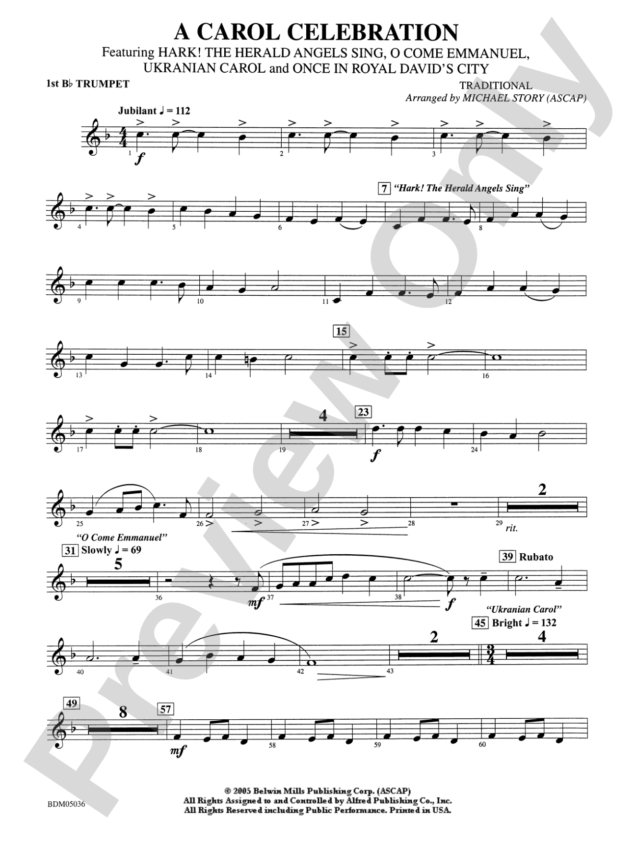 A Carol Celebration: 1st B-flat Trumpet
