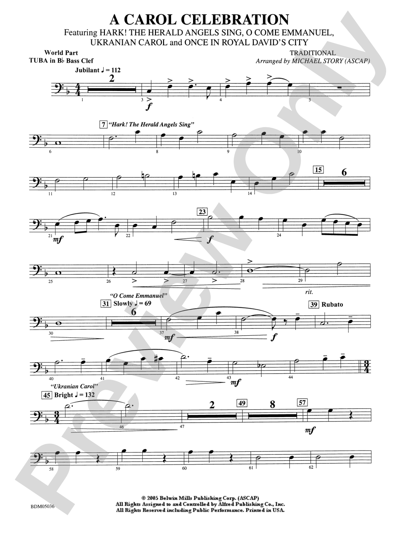 A Carol Celebration: WP B-flat Tuba B.C.