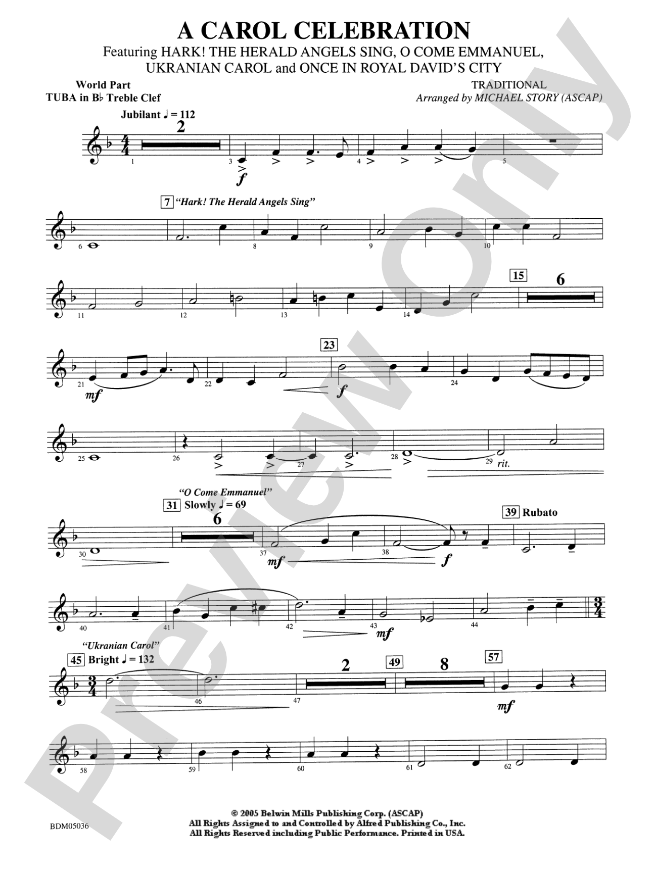 A Carol Celebration: WP B-flat Tuba T.C.