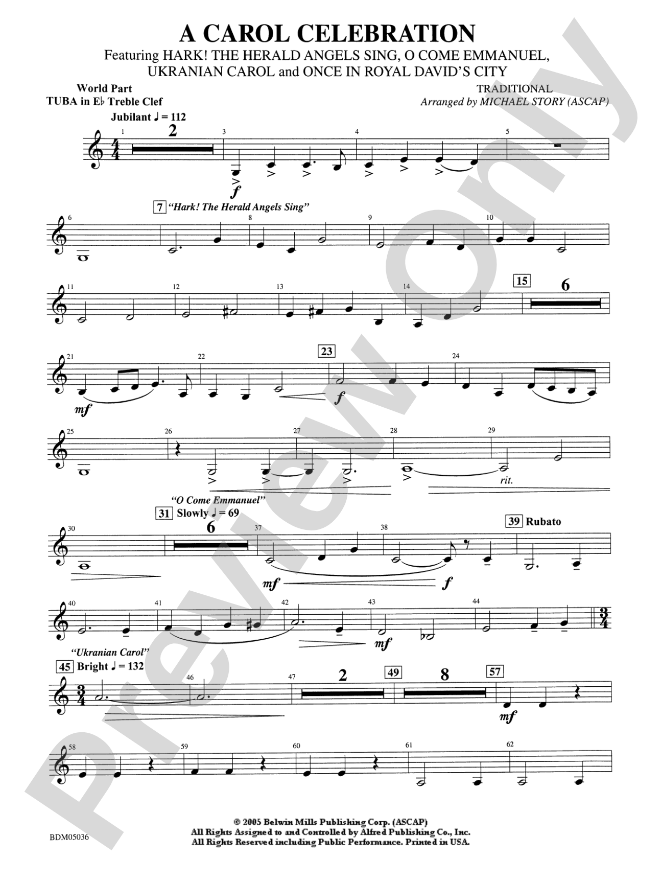A Carol Celebration: WP E-flat Tuba T.C.