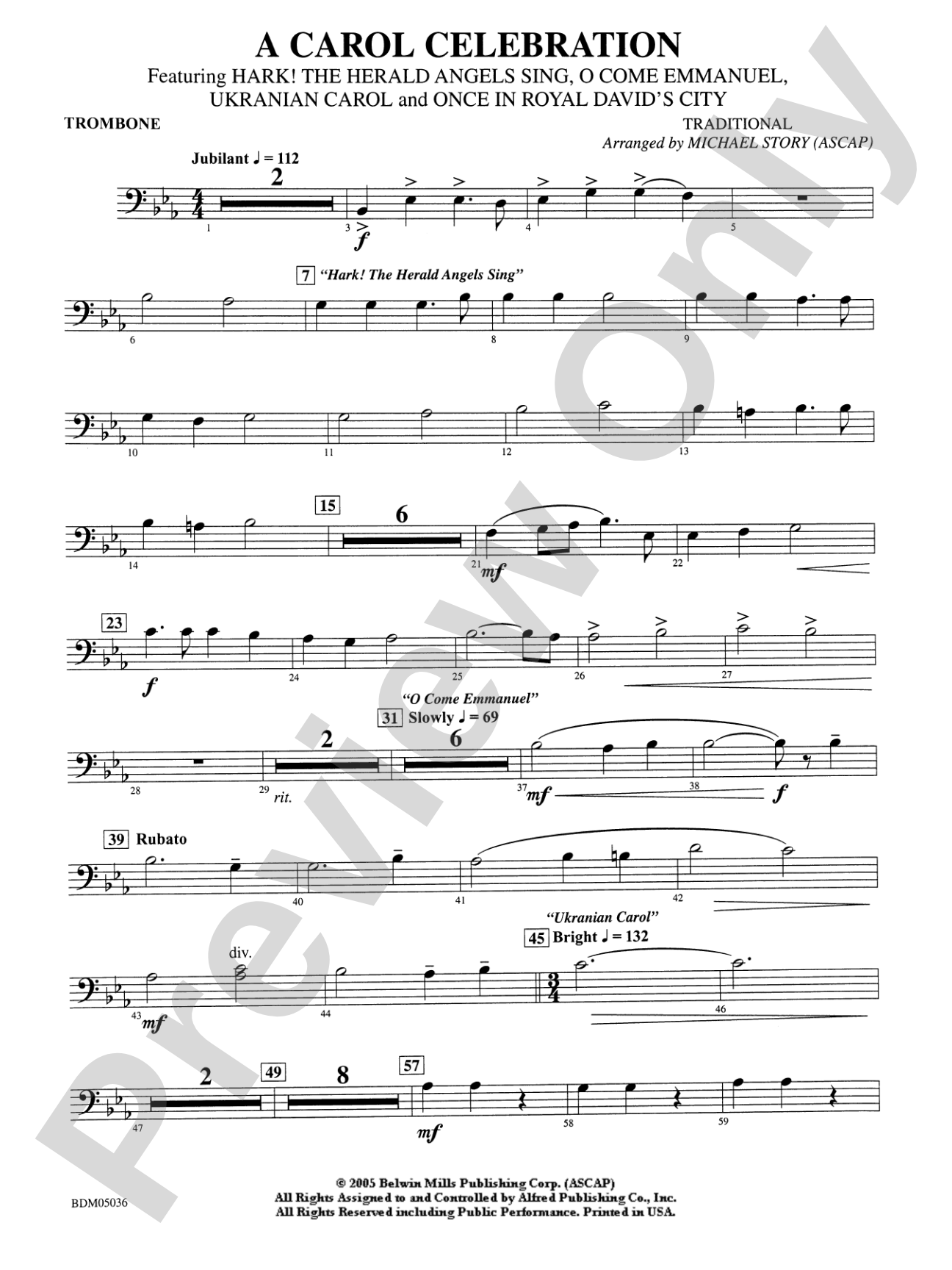 A Carol Celebration: 1st Trombone