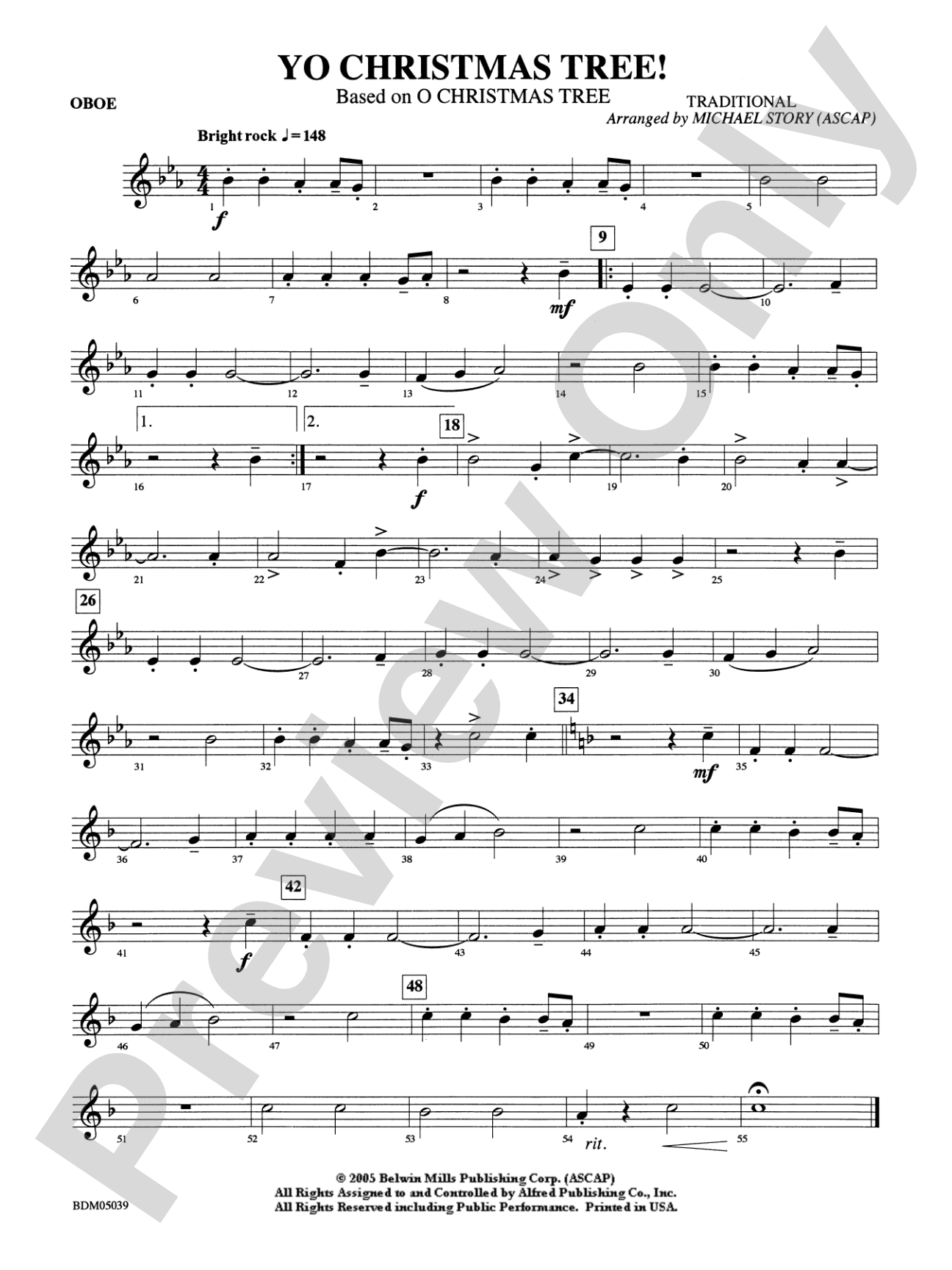 Yo Christmas Tree! (based on "O Christmas Tree"): Oboe