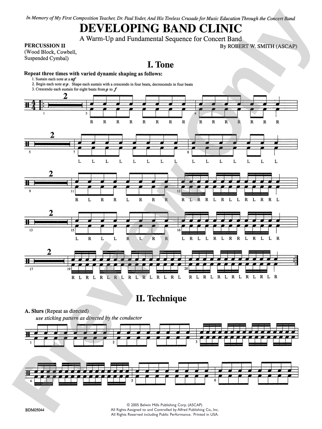 Developing Band Clinic (A Warm-Up and Fundamental Sequence for Concert Band): 2nd Percussion