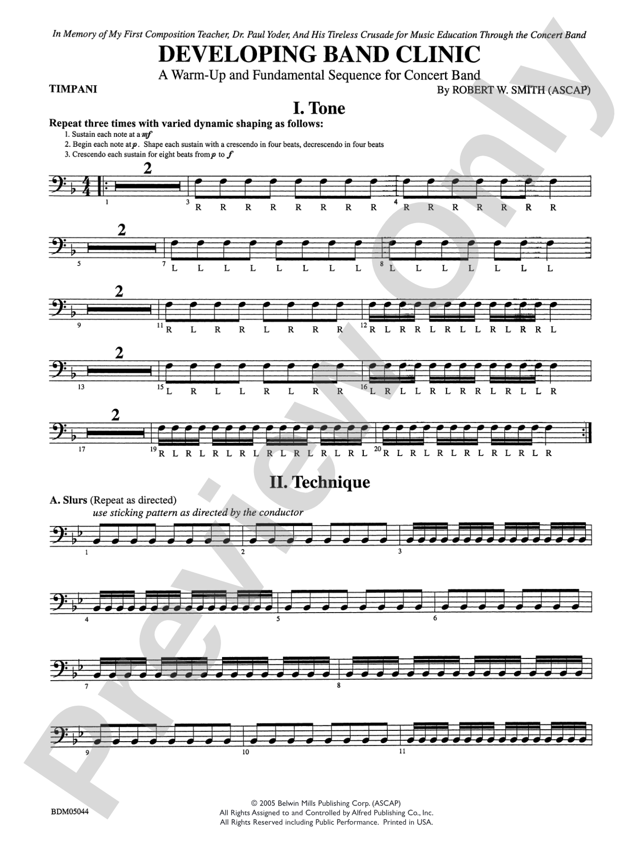 Developing Band Clinic (A Warm-Up and Fundamental Sequence for Concert Band): Timpani