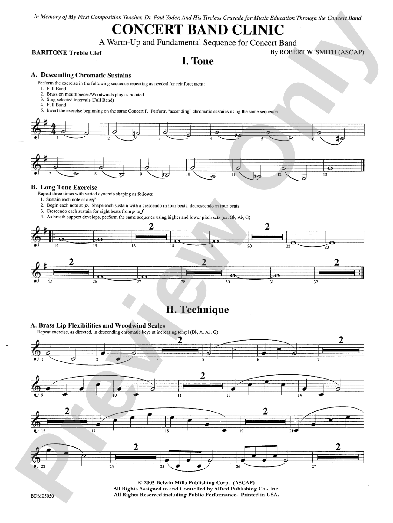 Concert Band Clinic (A Warm-Up and Fundamental Sequence for Concert Band): Baritone T.C.