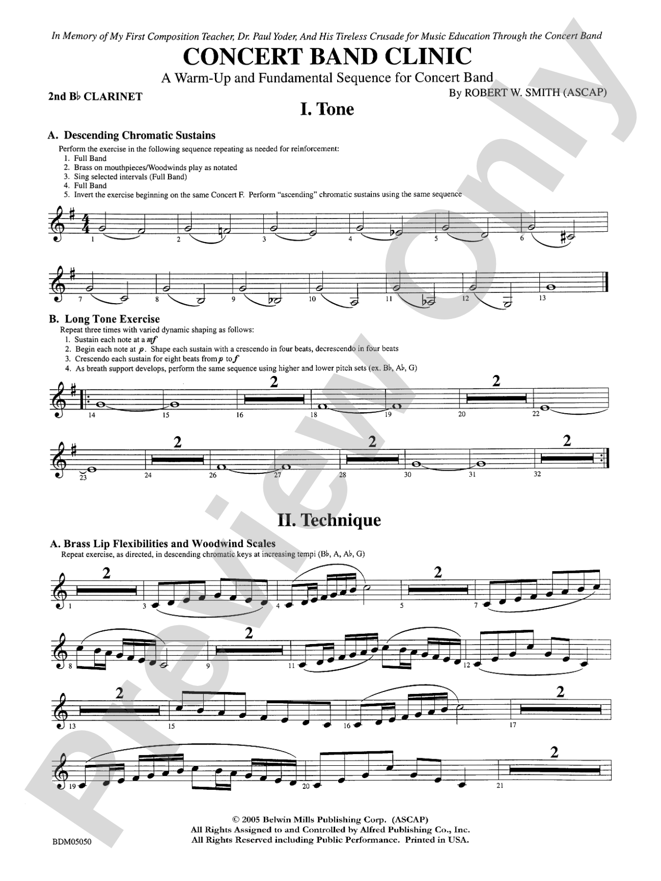 Concert Band Clinic (A Warm-Up and Fundamental Sequence for Concert Band): 2nd B-flat Clarinet