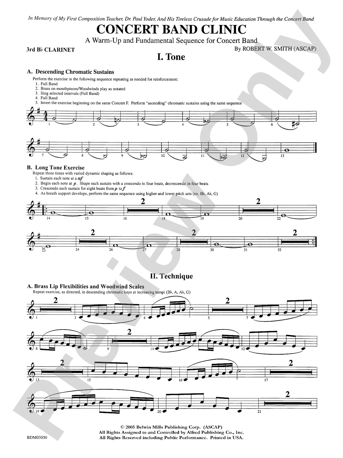 Concert Band Clinic (A Warm-Up and Fundamental Sequence for Concert Band): 3rd B-flat Clarinet