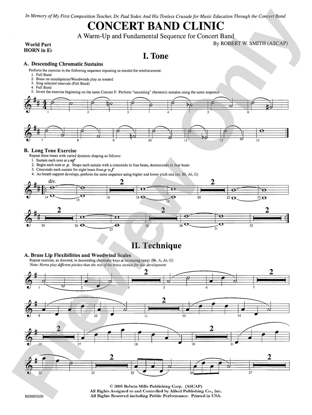 Concert Band Clinic (A Warm-Up and Fundamental Sequence for Concert Band): WP 1st Horn in E-flat