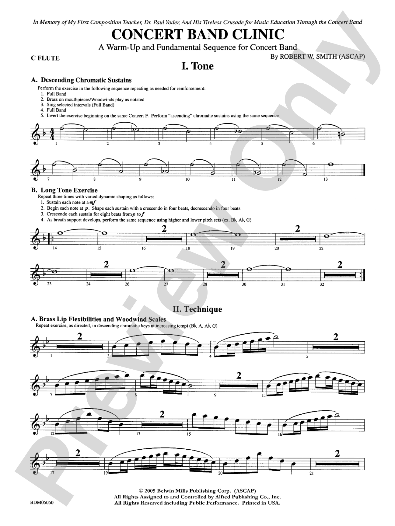 Concert Band Clinic (A Warm-Up and Fundamental Sequence for Concert Band): Flute