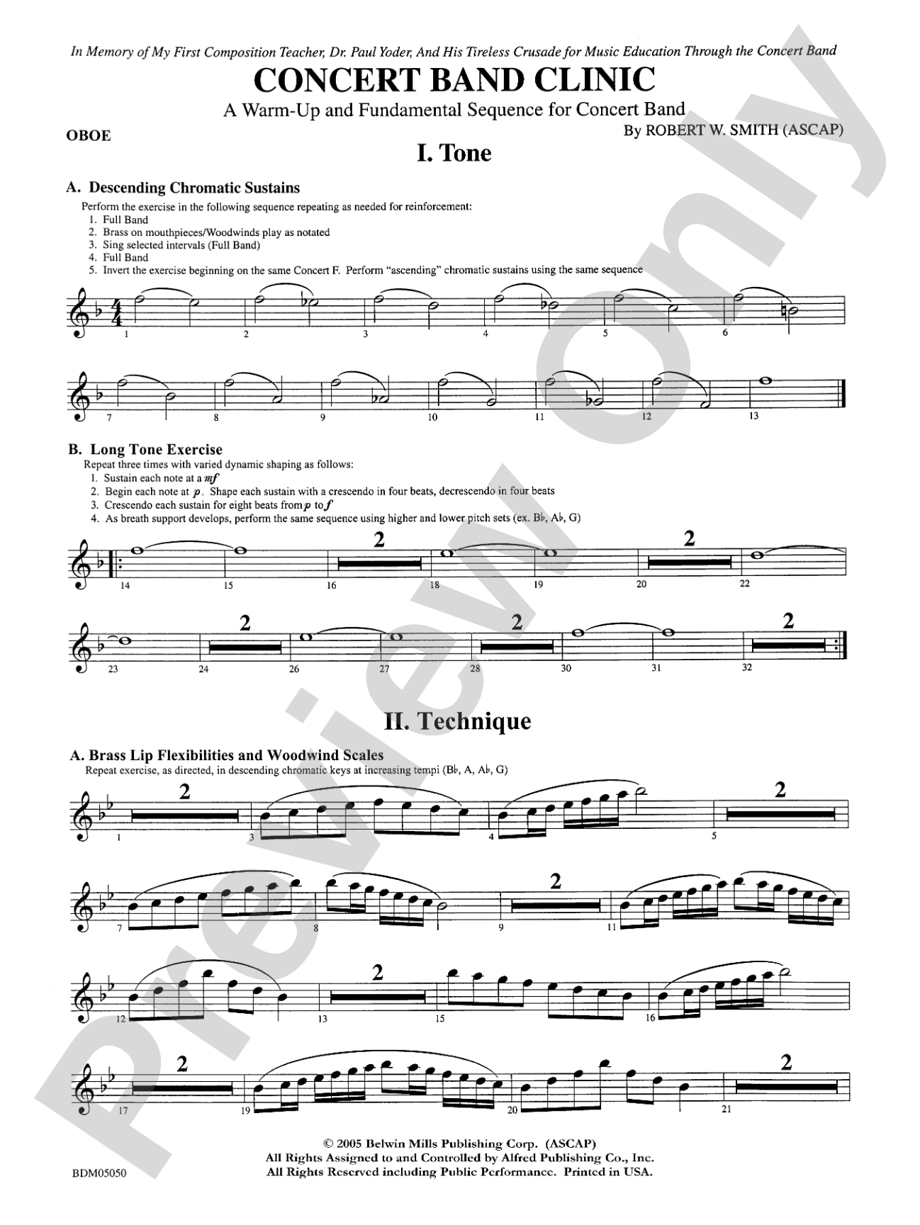 Concert Band Clinic (A Warm-Up and Fundamental Sequence for Concert Band): Oboe