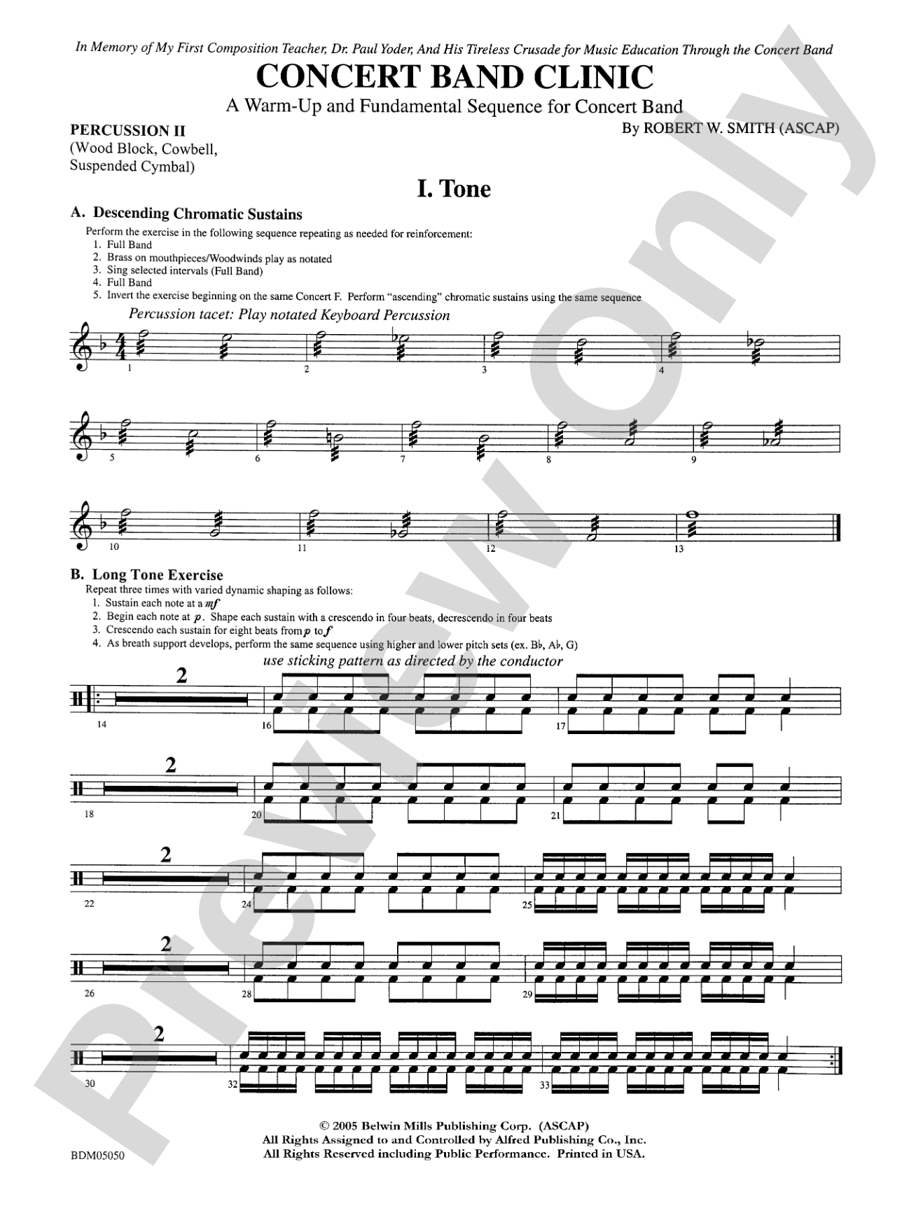 Concert Band Clinic (A Warm-Up and Fundamental Sequence for Concert Band): 2nd Percussion