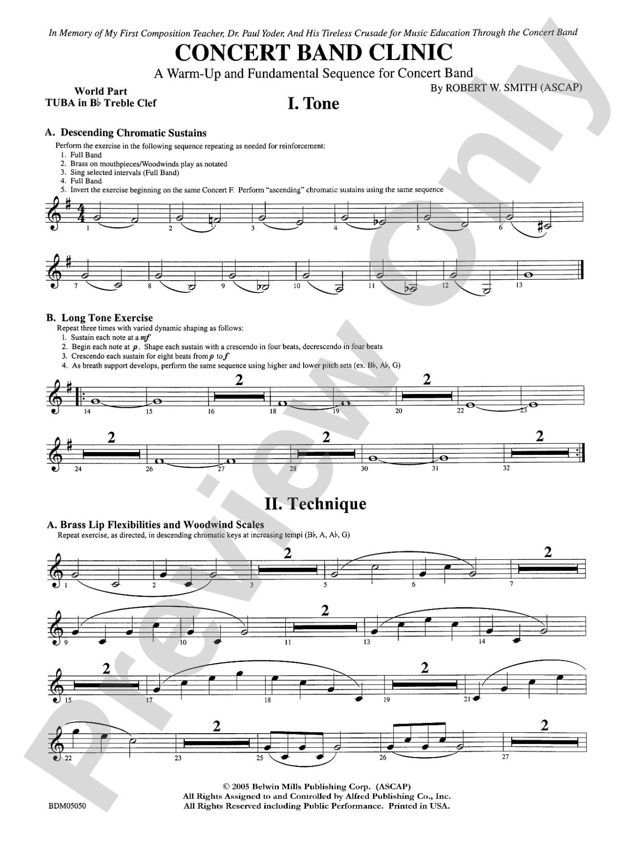 Concert Band Clinic (A Warm-Up and Fundamental Sequence for Concert Band): WP B-flat Tuba T.C.