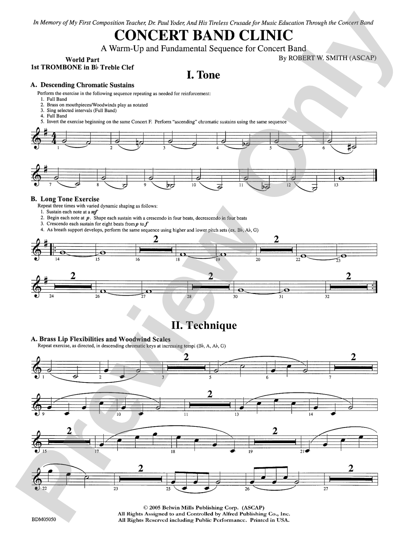 Concert Band Clinic (A Warm-Up and Fundamental Sequence for Concert Band): WP 1st B-flat Trombone T.C.