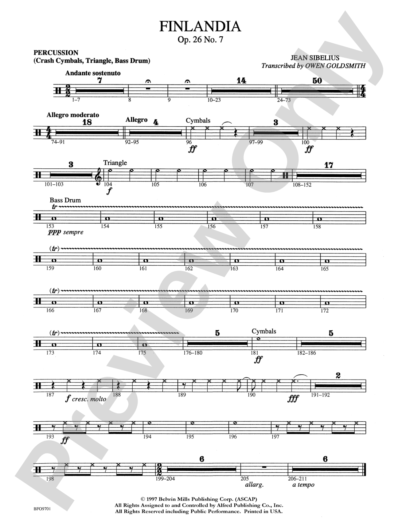 Finlandia: 1st Percussion