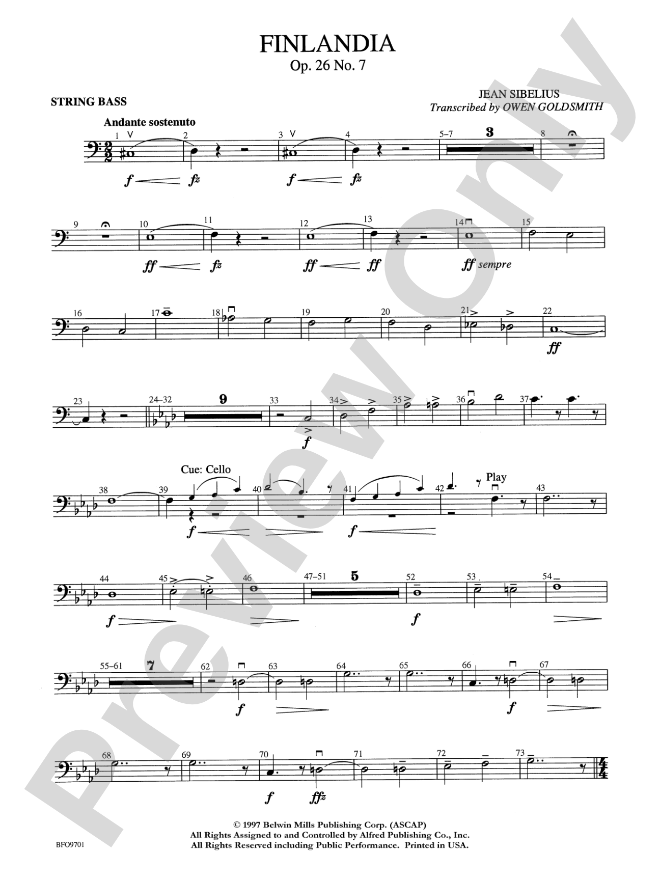 Finlandia: String Bass