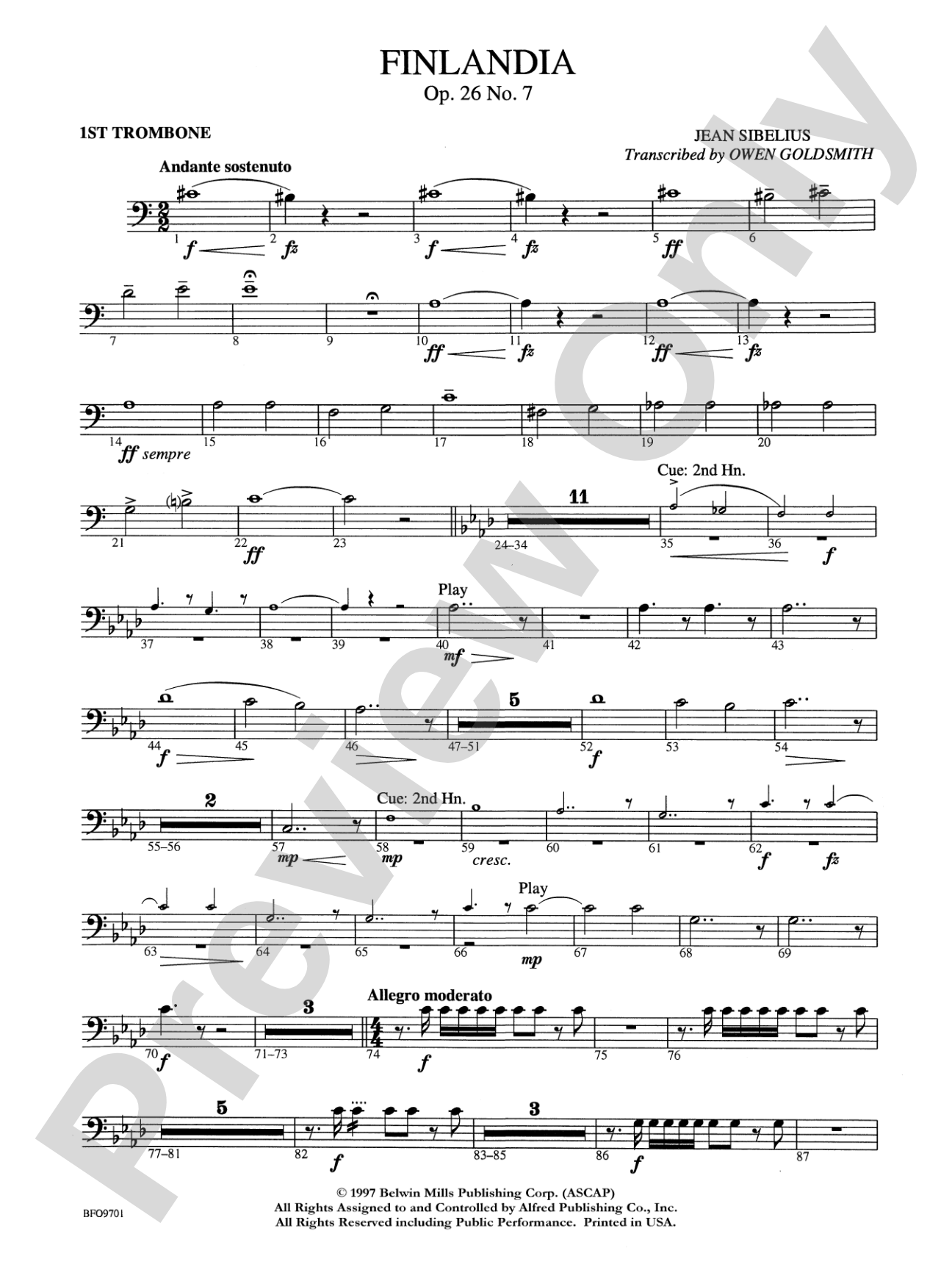 Finlandia: 1st Trombone