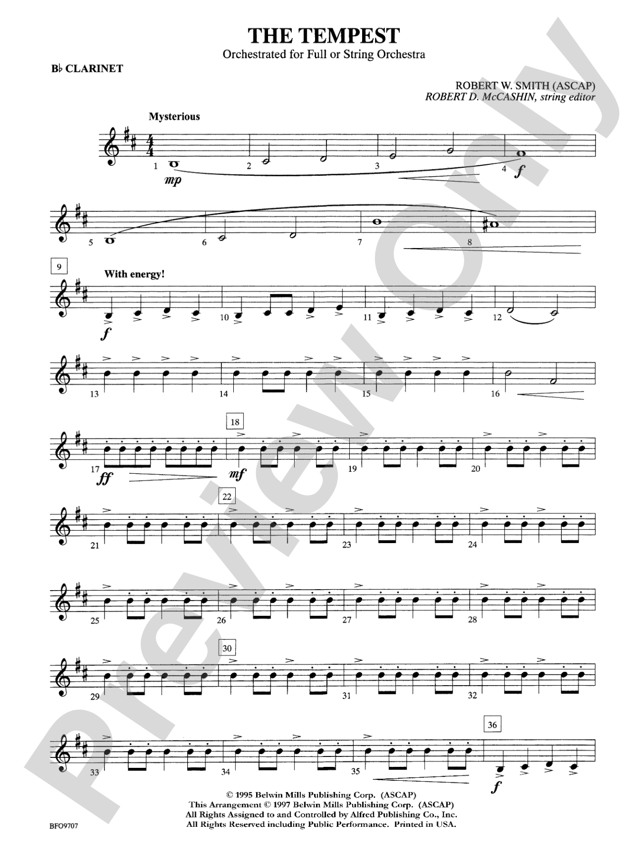 The Tempest: 1st B-flat Clarinet