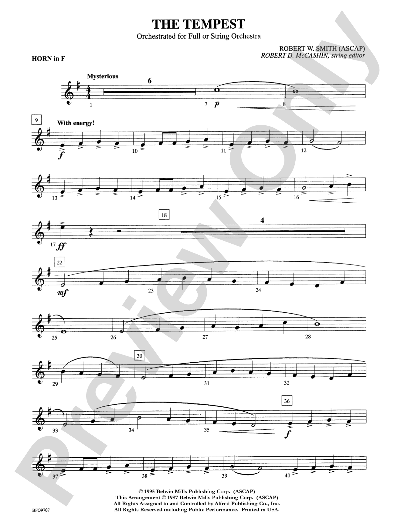 The Tempest: 1st F Horn