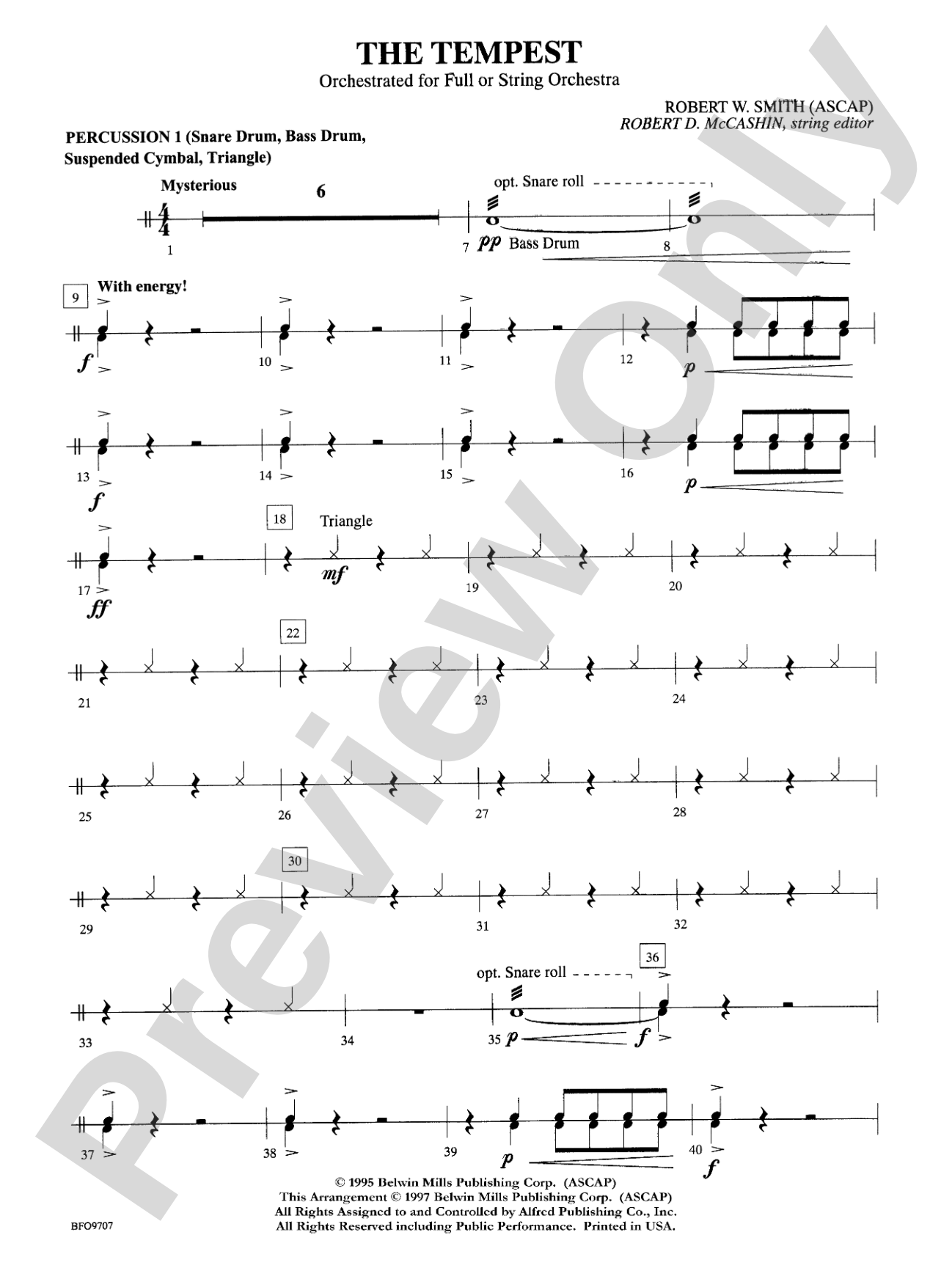 The Tempest: 1st Percussion