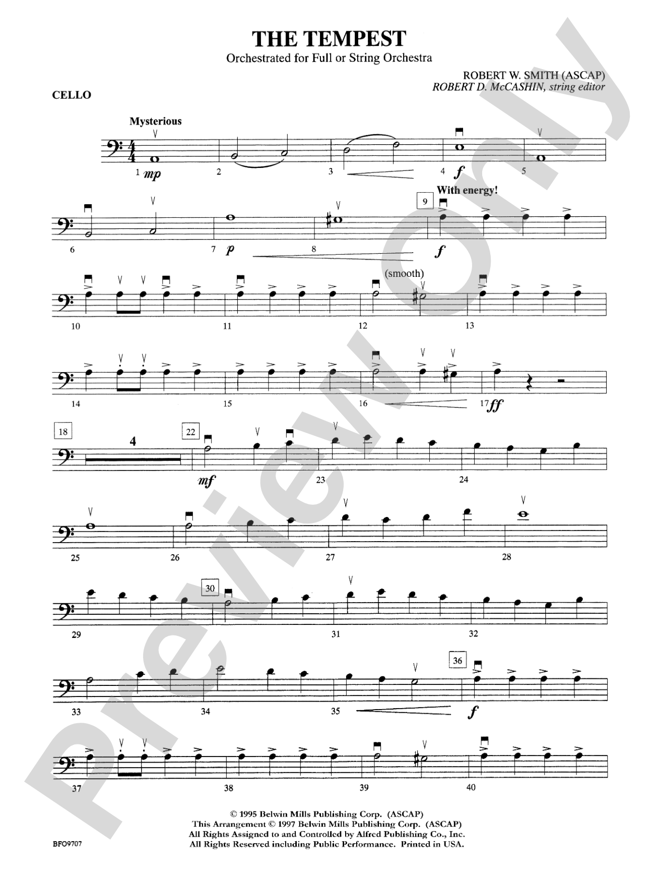 The Tempest: Cello