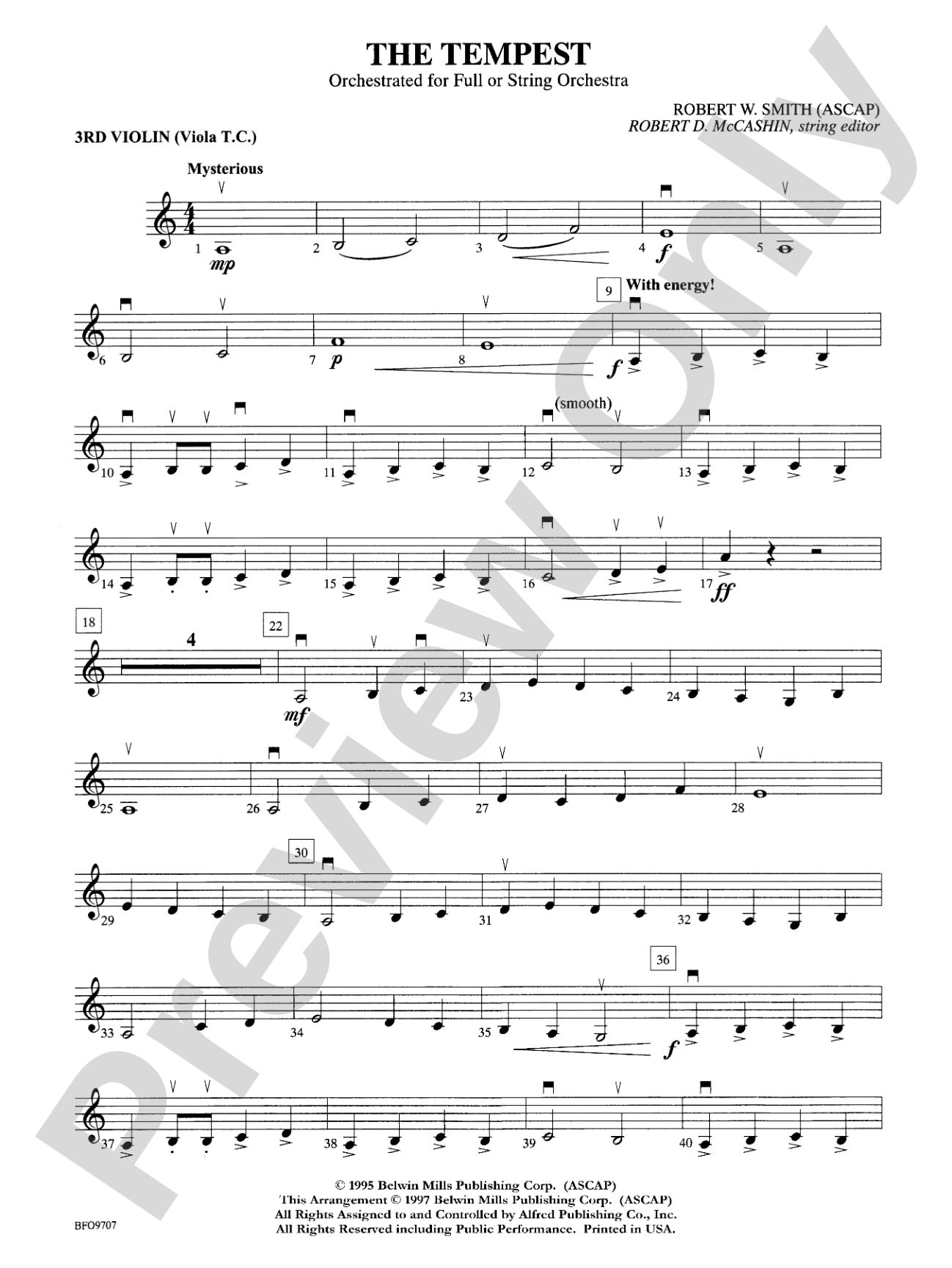 The Tempest: 3rd Violin (Viola [TC])