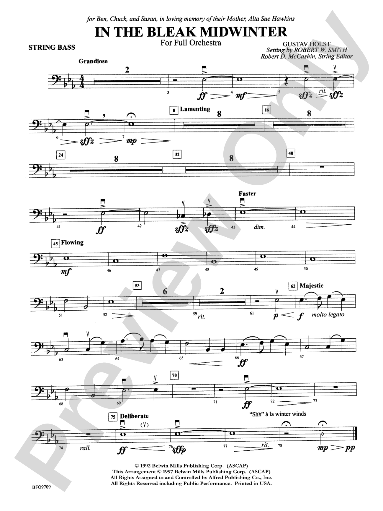 In the Bleak Midwinter: String Bass