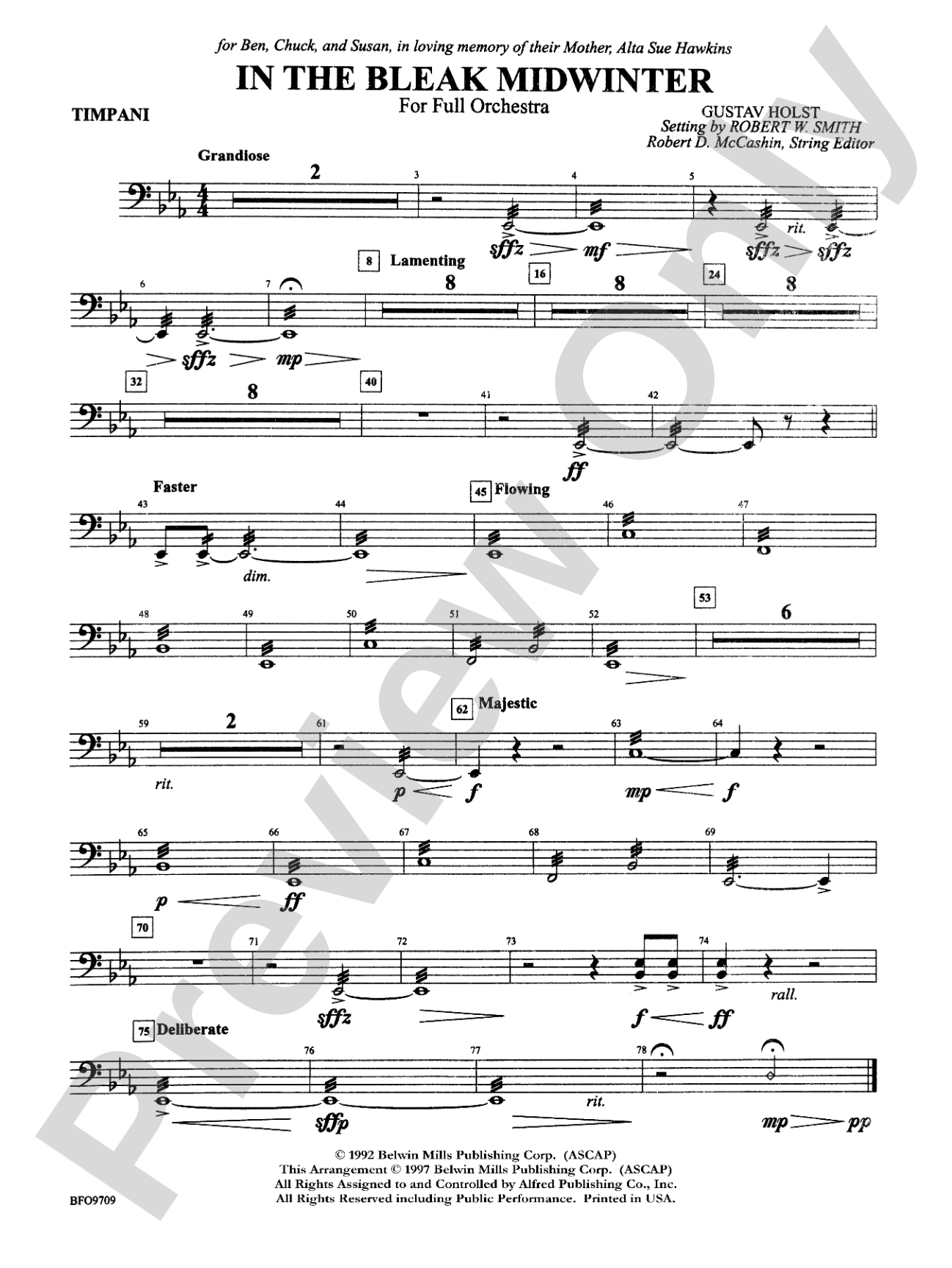 In the Bleak Midwinter: Timpani