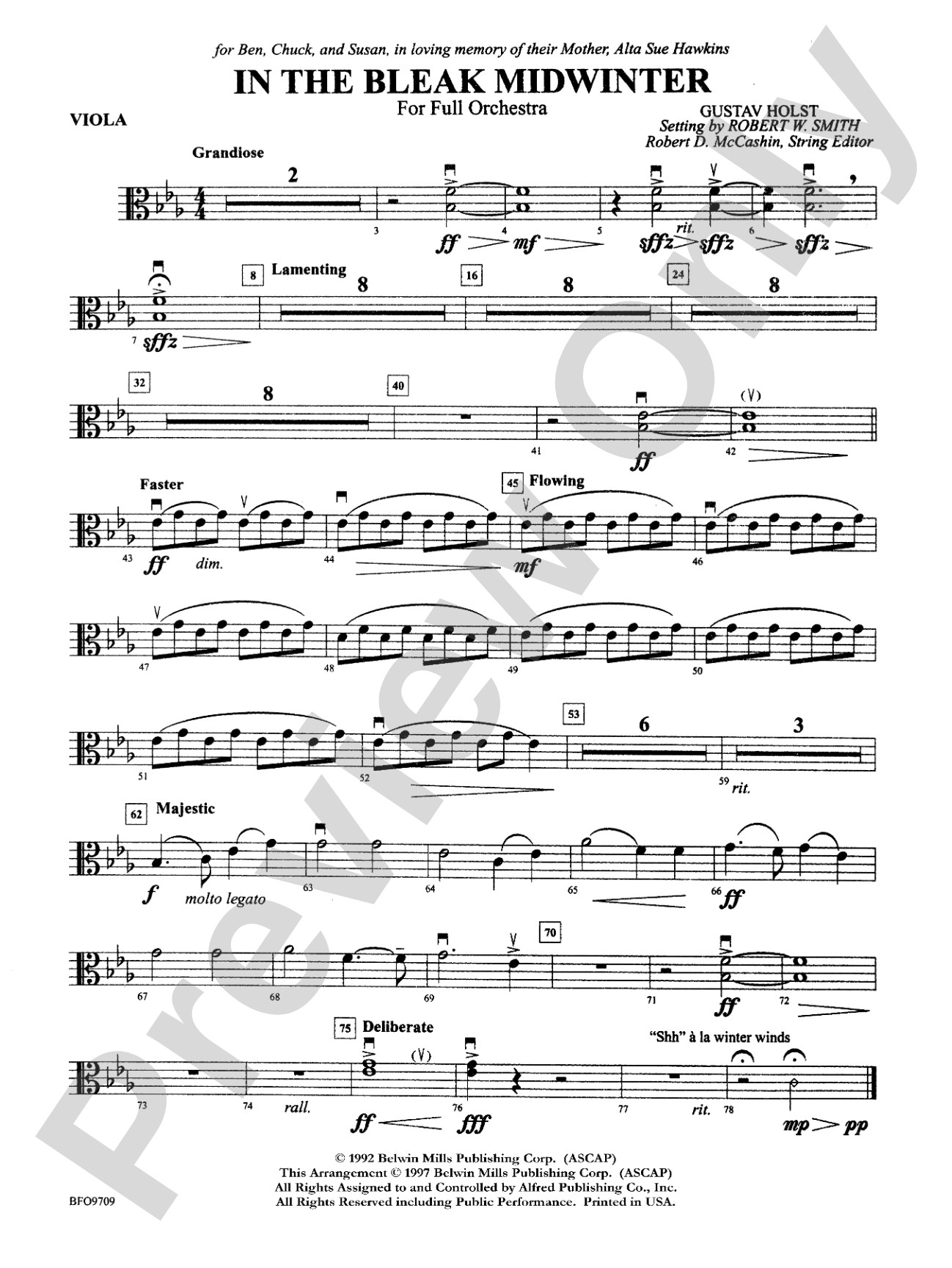 In the Bleak Midwinter: Viola