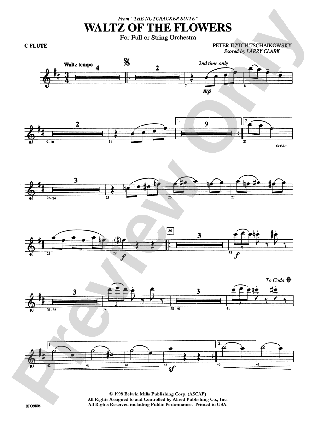 Waltz of the Flowers (from The Nutcracker Suite): Flute