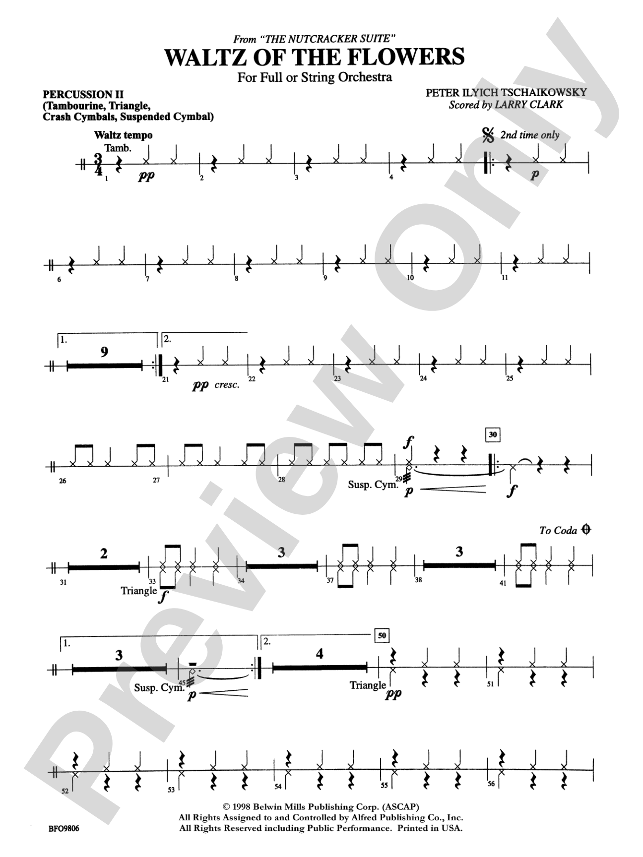 Waltz of the Flowers (from The Nutcracker Suite): 2nd Percussion