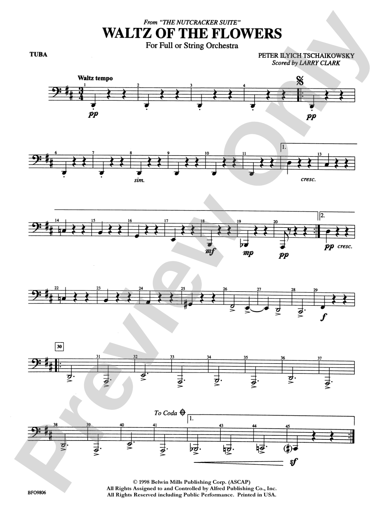 Waltz of the Flowers (from The Nutcracker Suite): Tuba