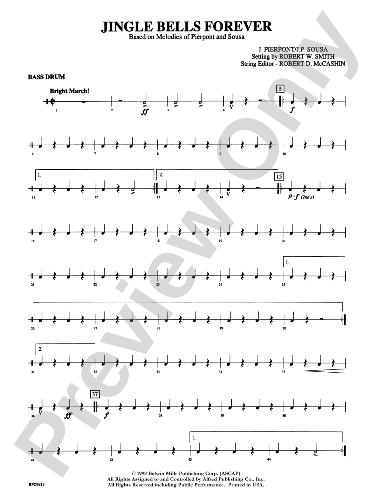 Jingle Bells Forever: Bass Drum