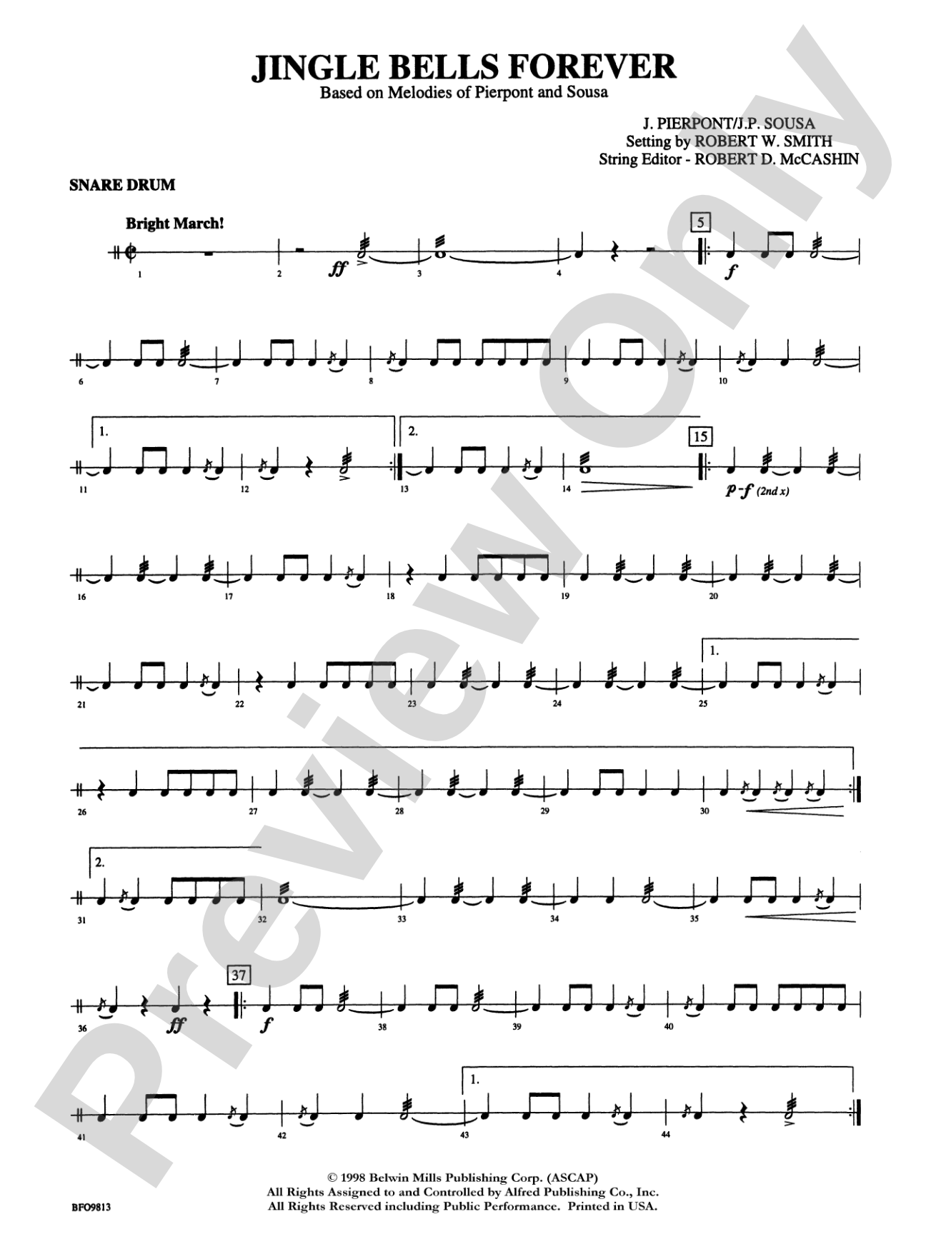 Jingle Bells Forever: Snare Drum