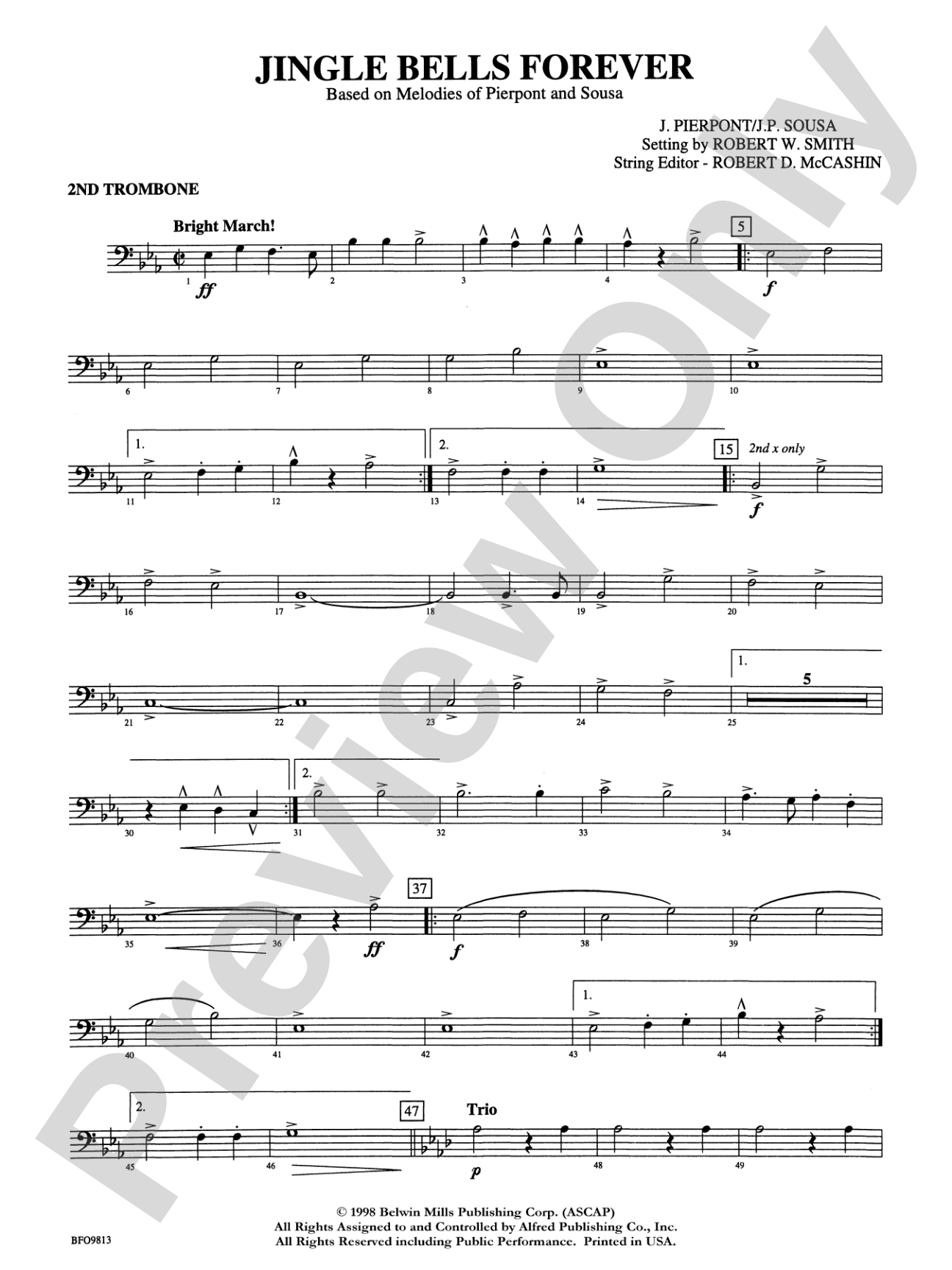 Jingle Bells Forever: 2nd Trombone