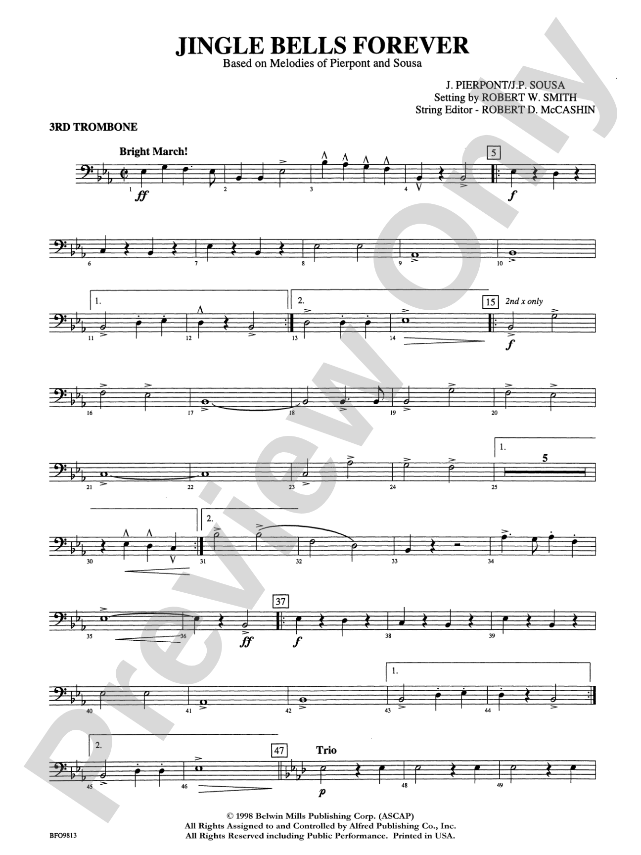 Jingle Bells Forever: 3rd Trombone
