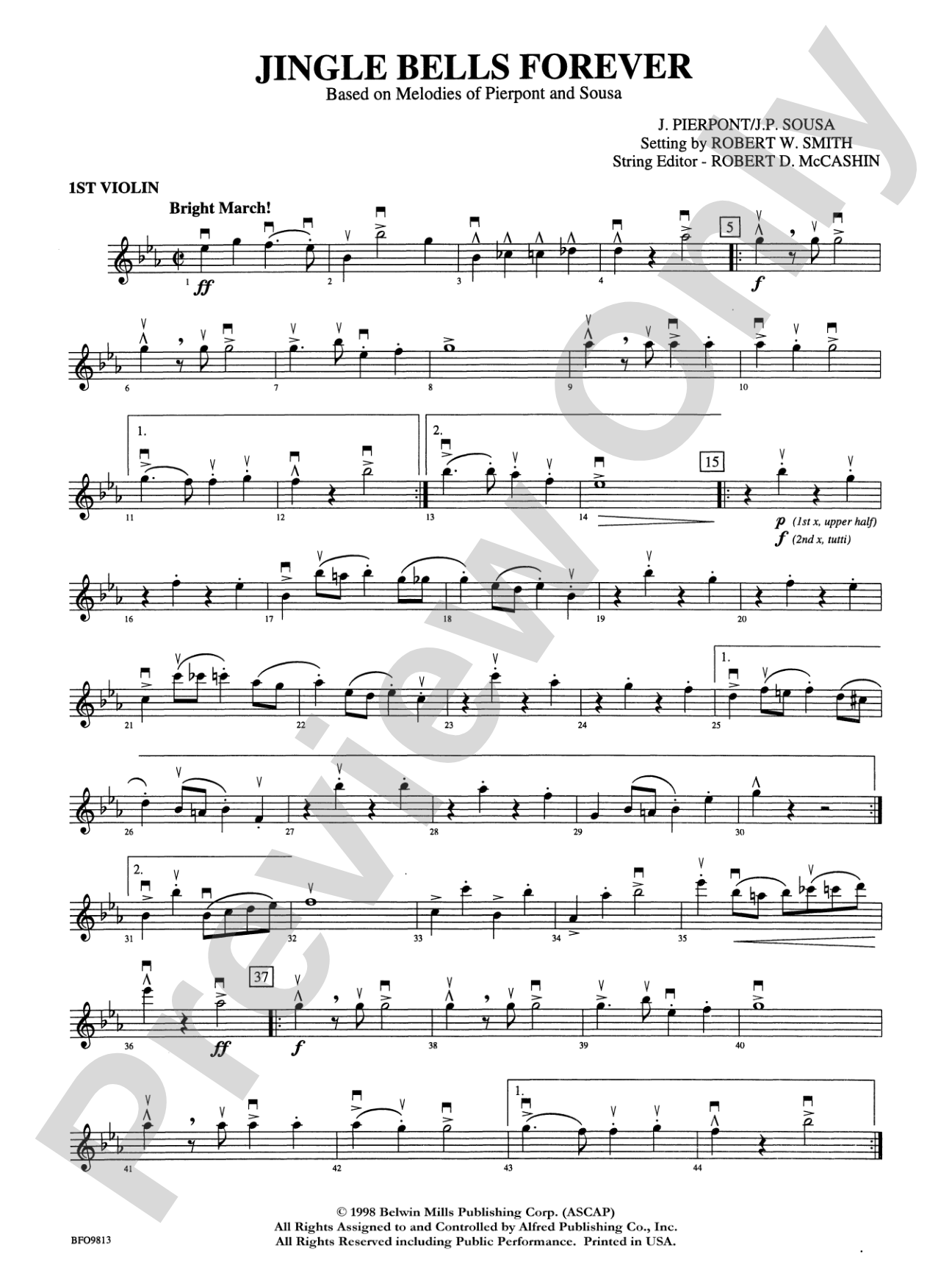 Jingle Bells Forever: 1st Violin