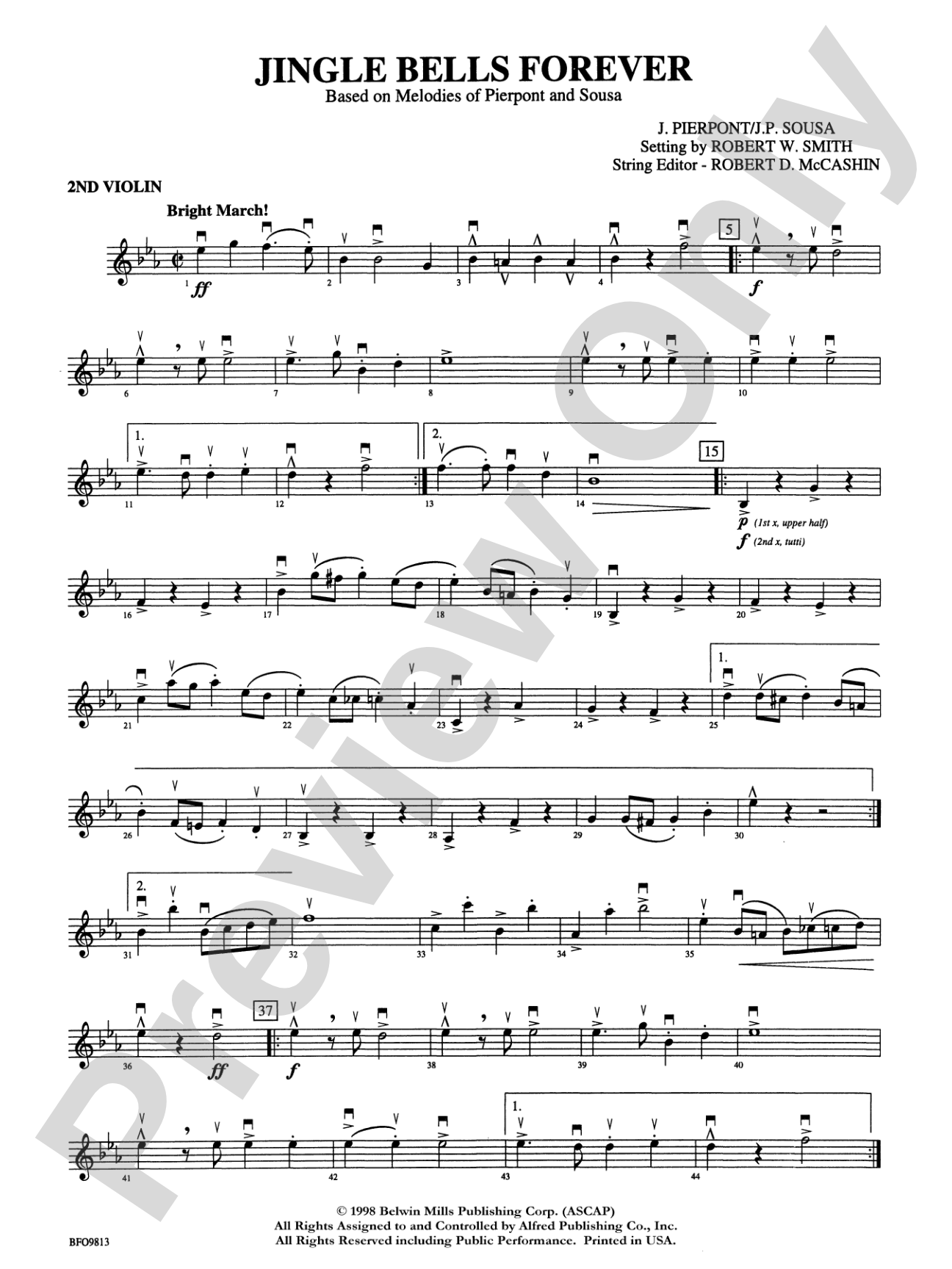 Jingle Bells Forever: 2nd Violin