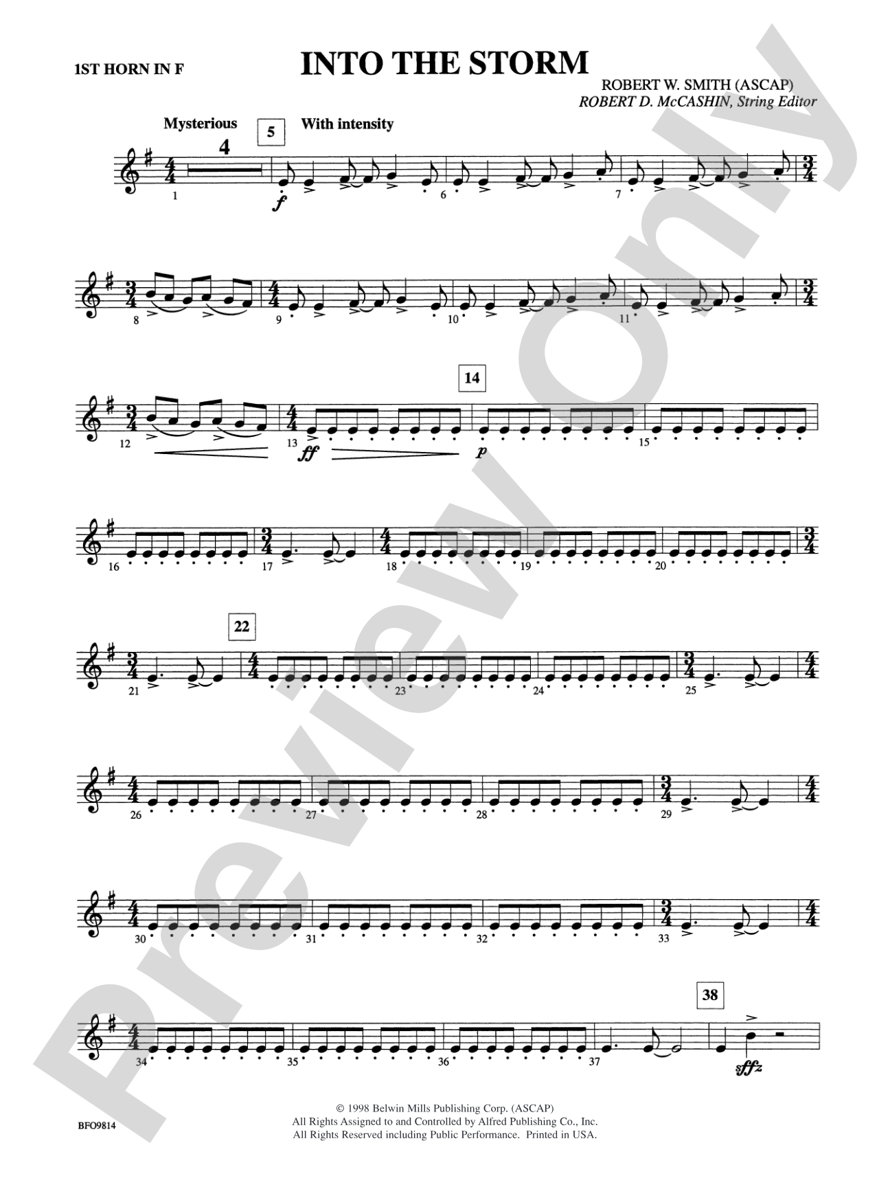 Into the Storm: 1st F Horn