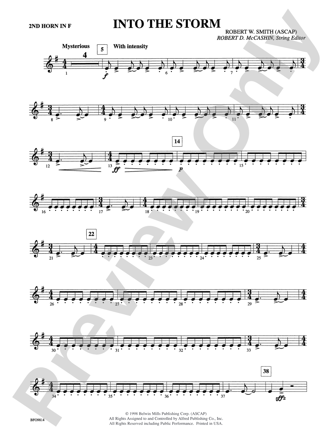 Into the Storm: 2nd F Horn