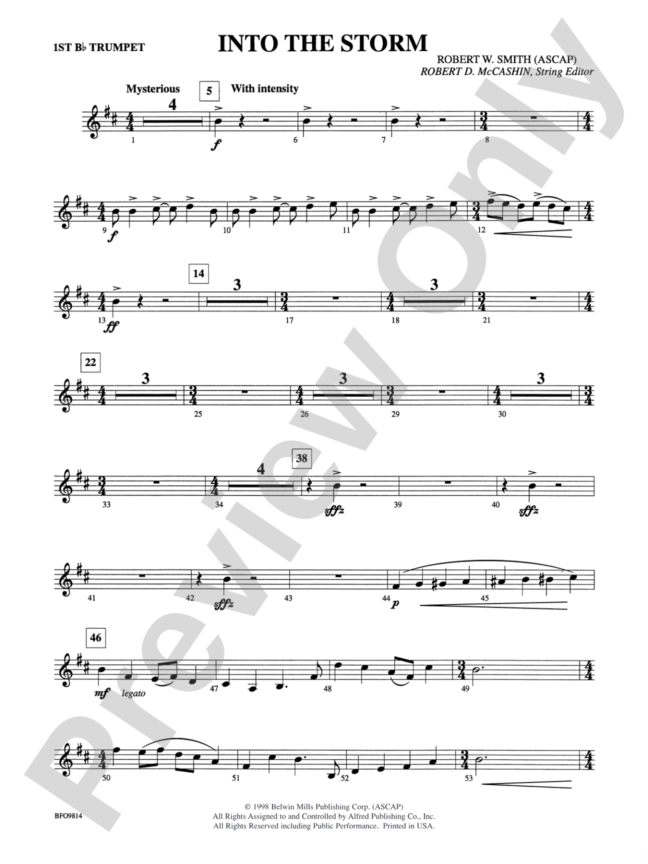 Into the Storm: 1st B-flat Trumpet