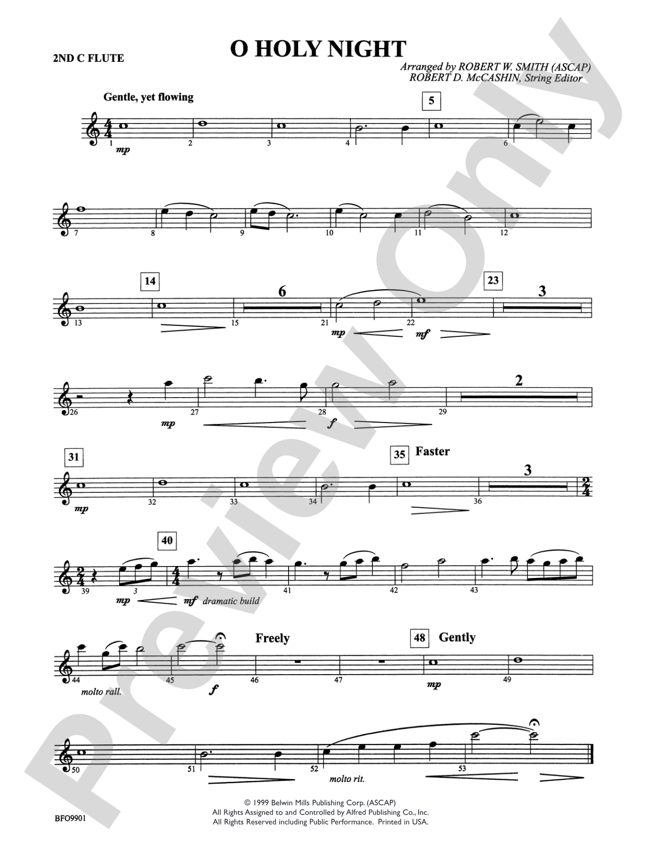 O Holy Night: 2nd Flute