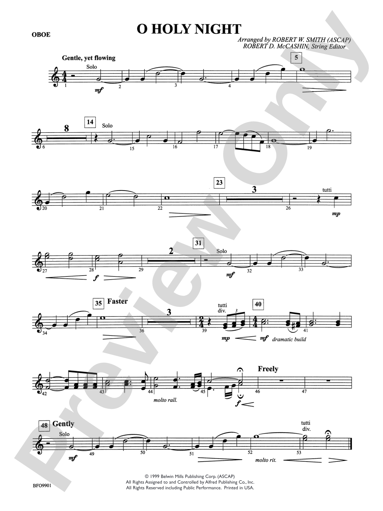 O Holy Night: Oboe